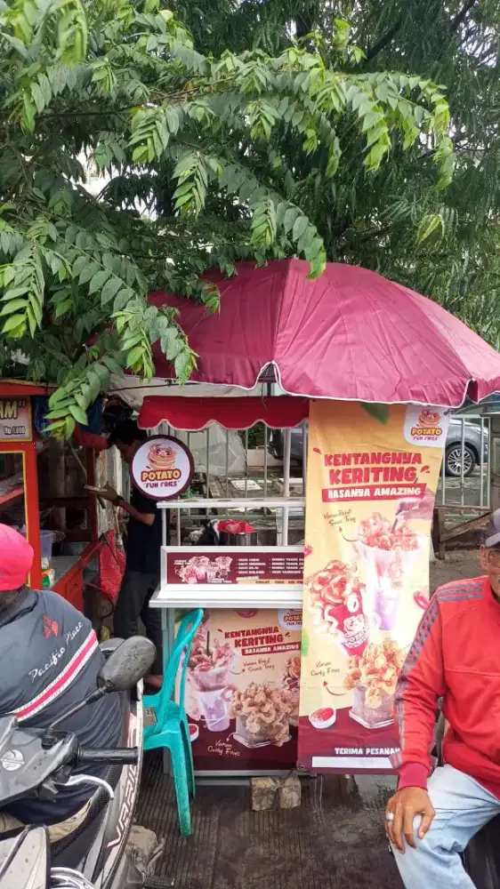 Paket Usaha Gerobak Potato Fun Fries Curly