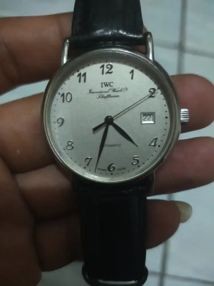 Jam tangan second pria automatic stainless steel IWC Portofino 3628599