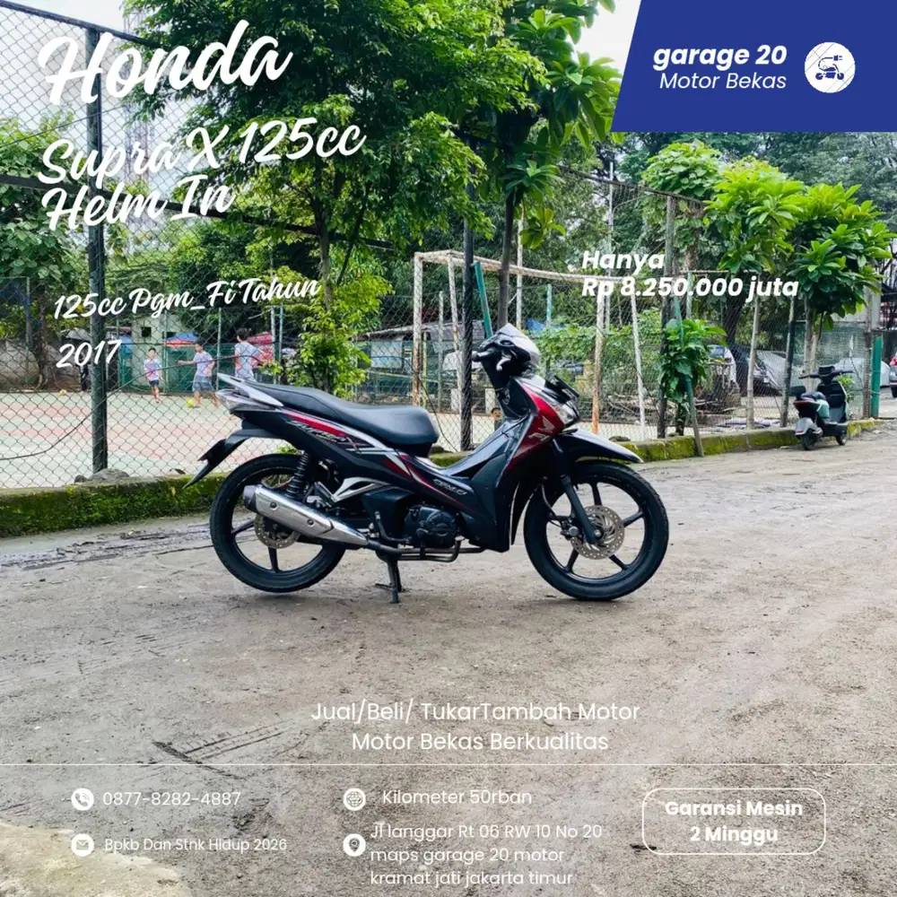 Honda Supra X Helm In 125cc Pgm_Fi Tahun 2017 Pajak Hidup