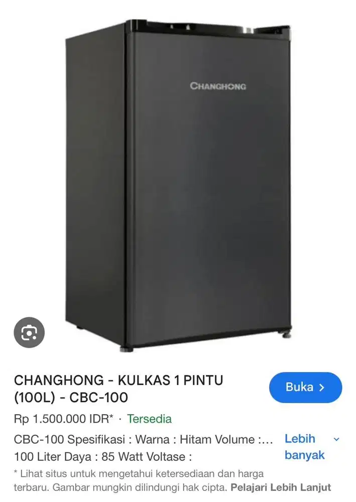 Changhong cbc 100 (100L) 1 pintu