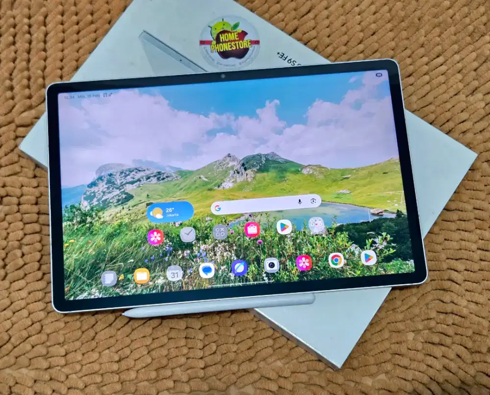 Samsung Tab S9 FE Plus+ 128Gb Silver Bening Komplit