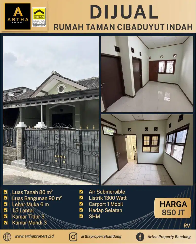 Rumah Taman Cibaduyut Indah Siap Huni lokasi dekat patung kuda