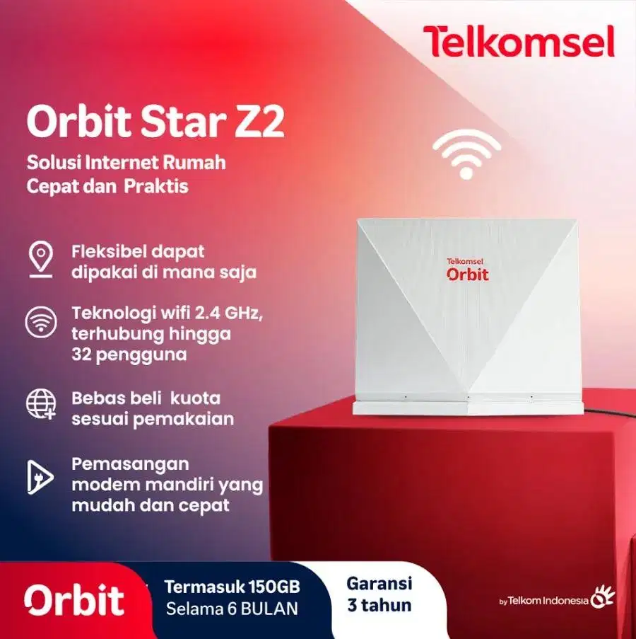 Modem Orbit Star Z2 Jangkauan Luas 4G Kencang