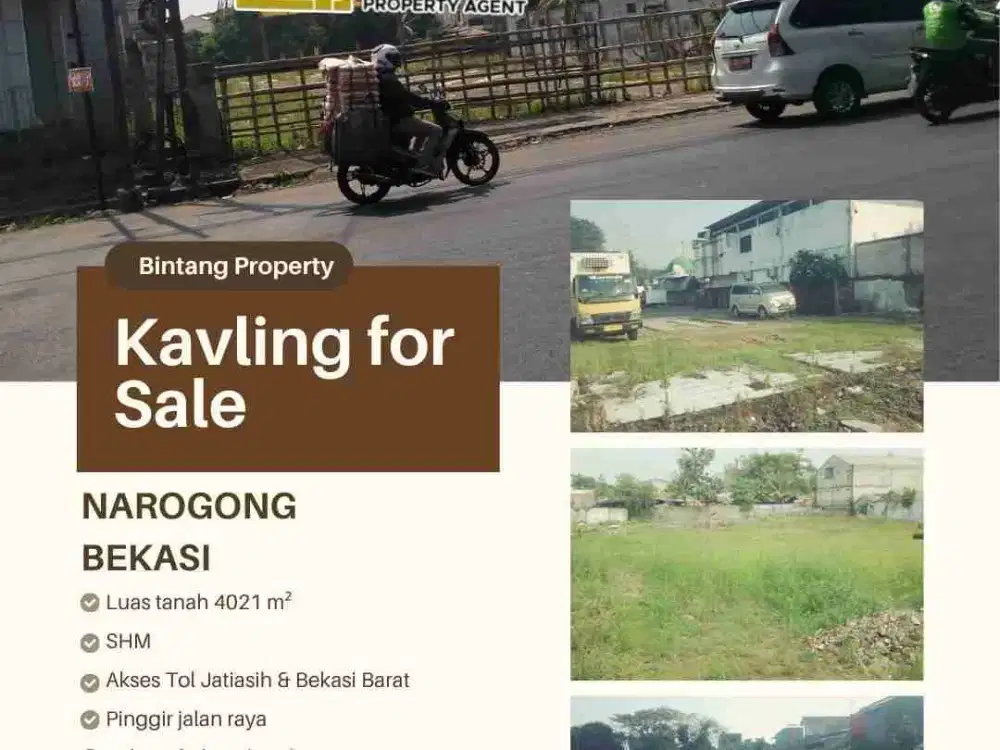Dijual tanah strategis di Narogong, Bekasi