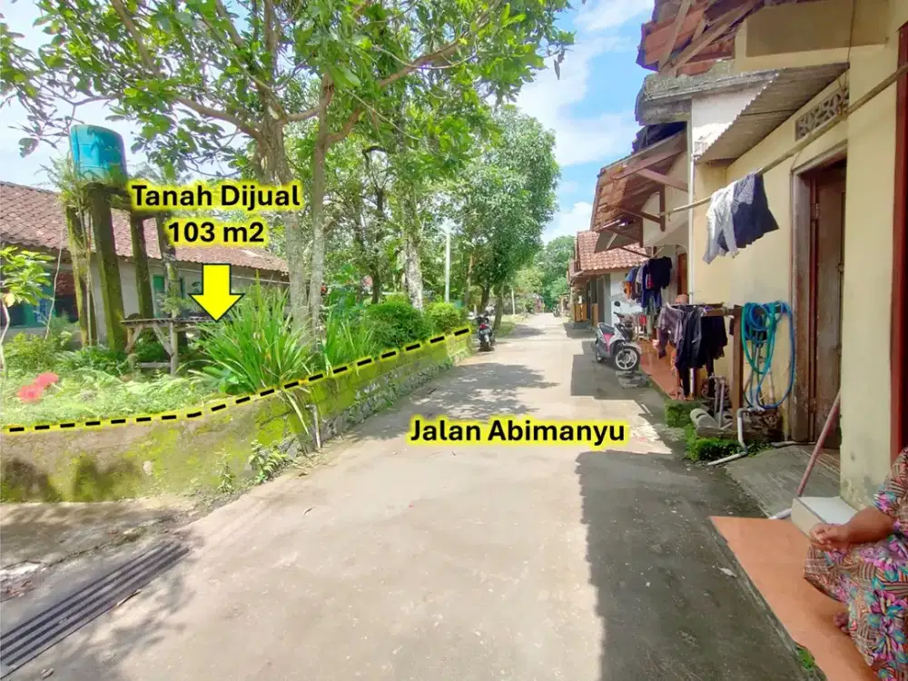 Dijual tanah Posisi hook, bisa pilih hadap barat atau selatan, lingkungan asri Air tanah melimpah & bersih lokasi Sardonoharjo, sleman yogyakarta