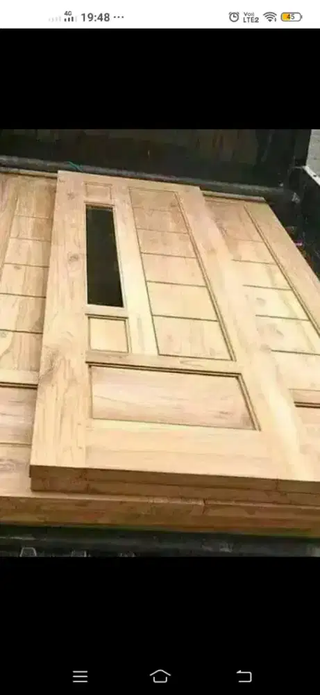 Pintu 2 nya ready dari kayu bekas Meranti oven berkualitas