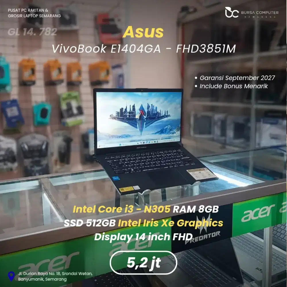 ASUS Vivobook Go 14-E1404GA | Core i3 N305 8GB 512GB