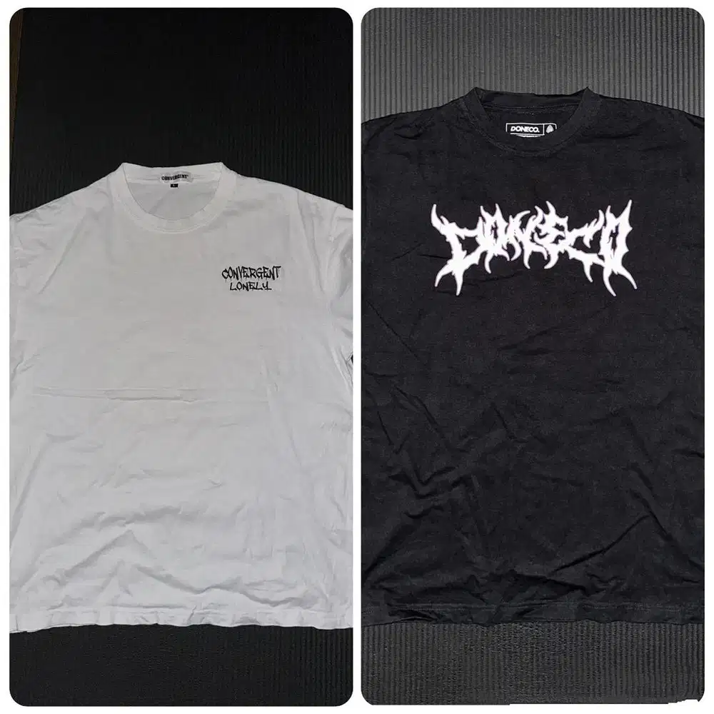 BORONGAN !! 1 kaos Convergent White + 1 kaos Doneco Black