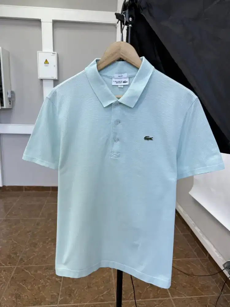 Kaos Kerah Lacoste Biru Ukuran ( XL )