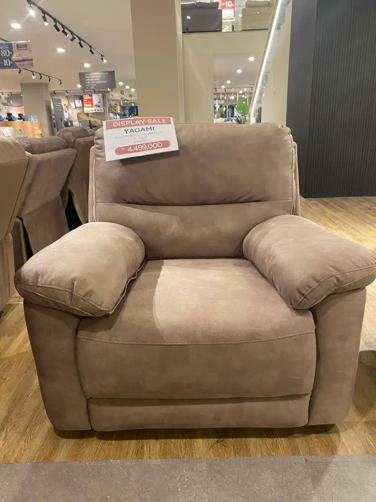Yagami Sofa Recliner 1 Dudukan Kulit - Cokelat