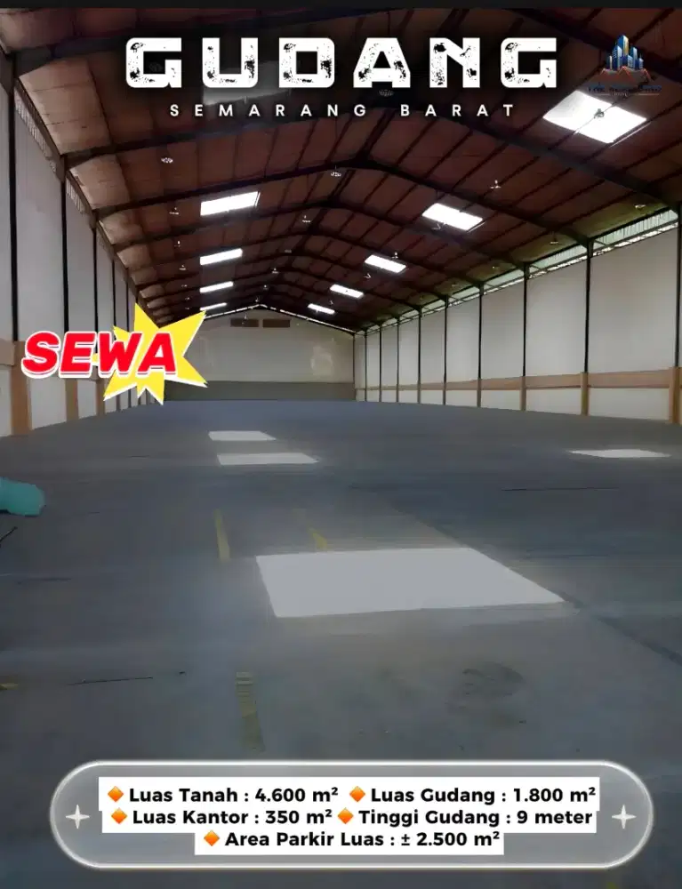 GUDANG BESAR DI SEWAKAN DAERAH SEMARANG BARAT SIAP USAHA