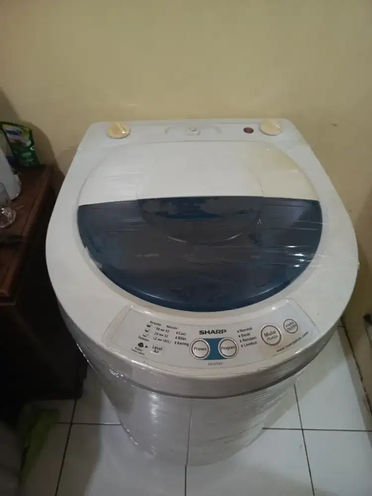 Mesin cuci 1tabung udah manual merk sharp 9kg  normal