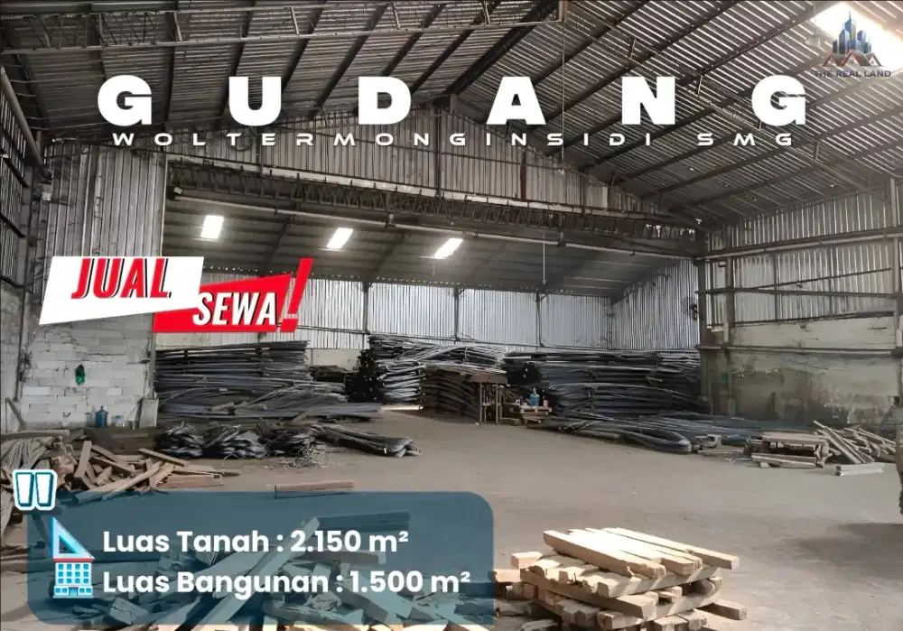GUDANG WOLTERMONGINSIDI DIJUAL DISEWAKAN GUDANG SEMARANG