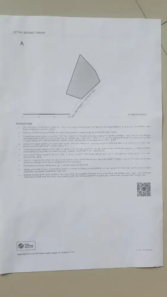 Tanah lokasi strategis