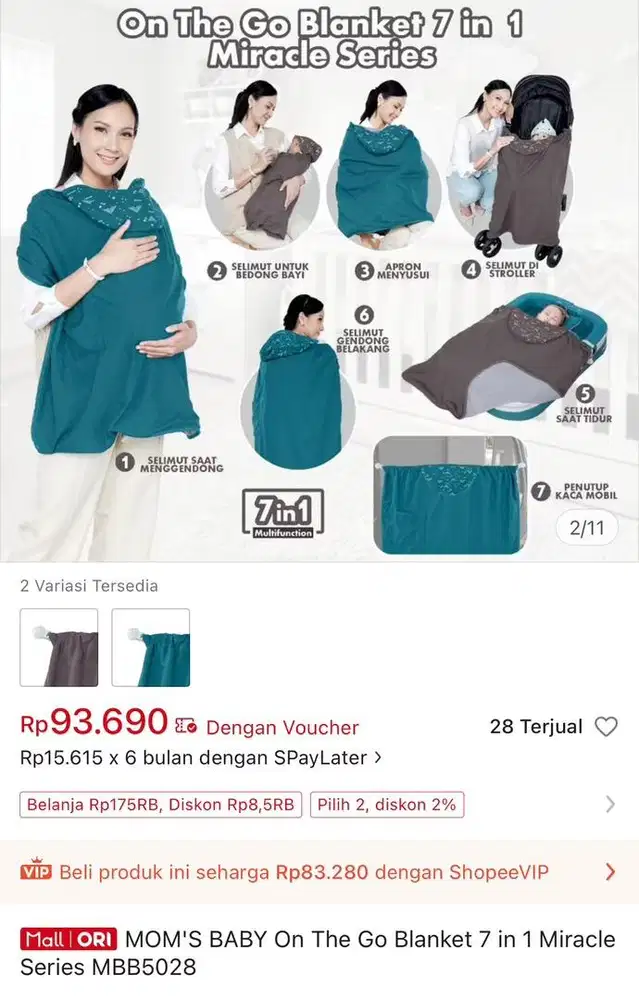 Selimut bayi merk mom's baby