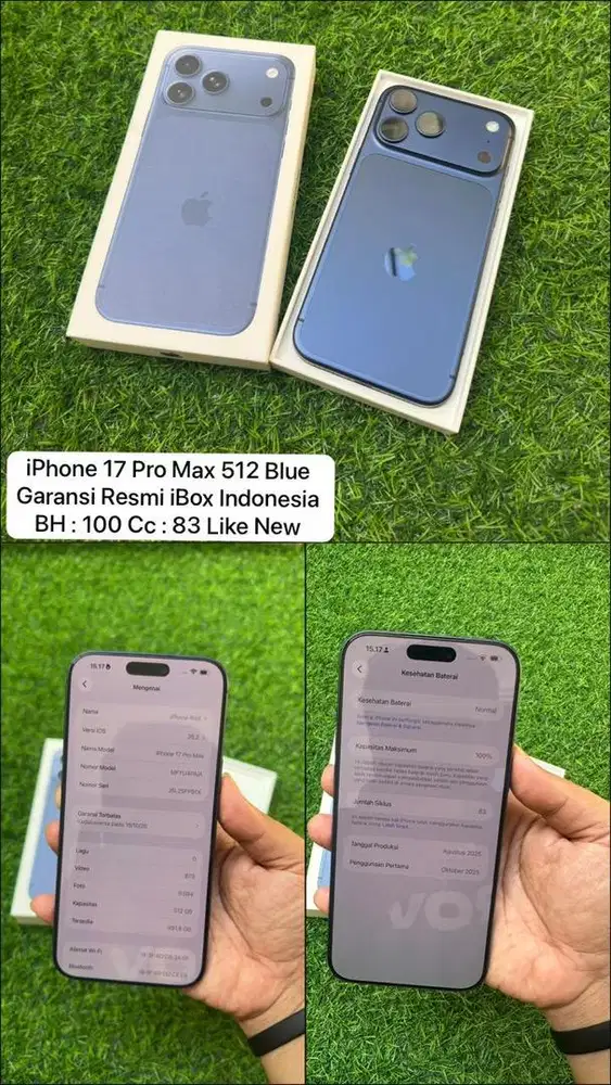 iPhone 17 Pro Max 512 Gb Deep Blue Second Terawat Resmi iBox