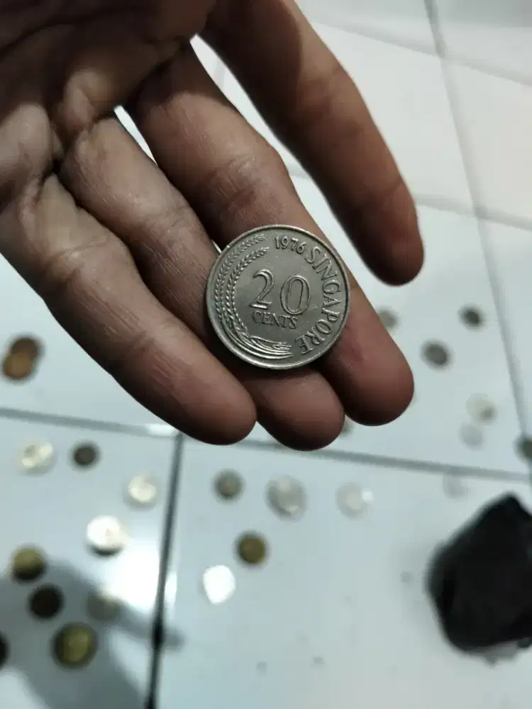 Uang koin 20 cent Singapura tahun 1976
