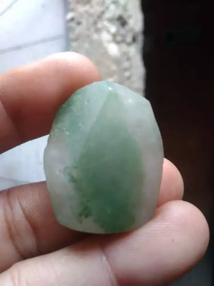 Giok Burma Jadeite Jade Kristal Lumut Hijau