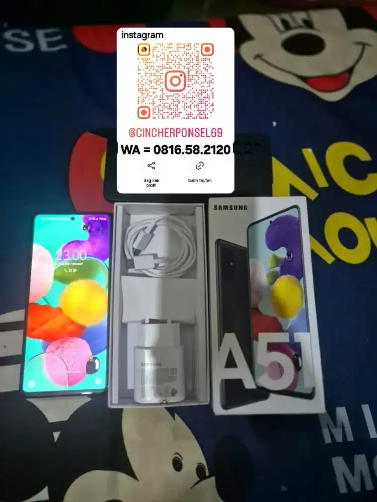 Jual hp siap pakai Samsung A51 8/128 Resmi Sein Indonesia