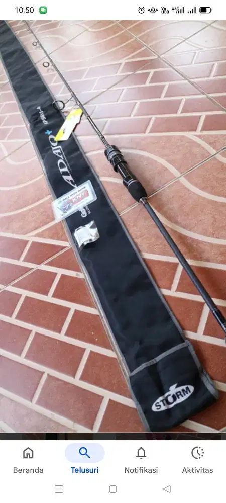 Rod joran gomoku adajo pe3 satu set reel ryobi 800