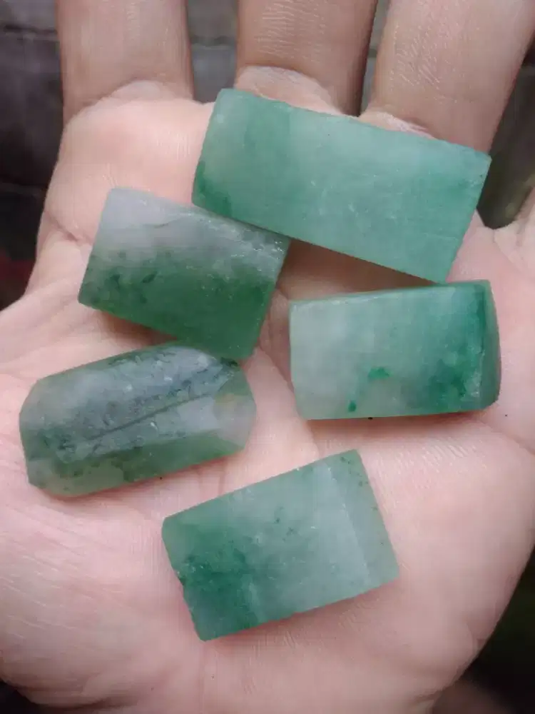 Giok Burma Jadeite Jade Paket Borongan 5 pcs