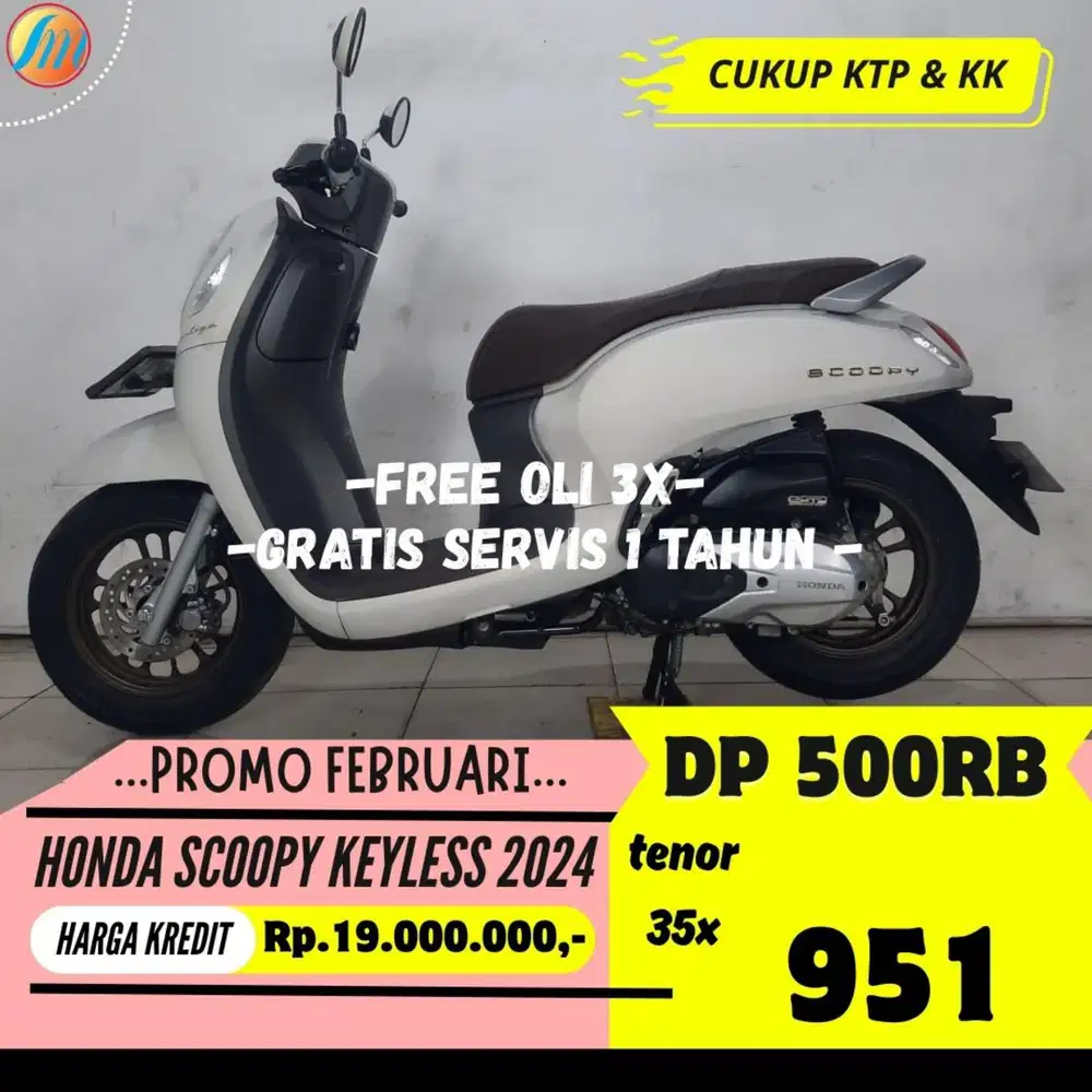DP 500RIBU HONDA SCOOPY KEYLESS 2024 ANGSURAN SANGAT TERJANGKAU KTP KK