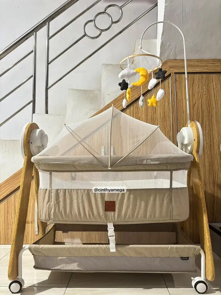 (Preloved) Box Bayi Babyelle Il Sogno Beige, Elektrik Swing