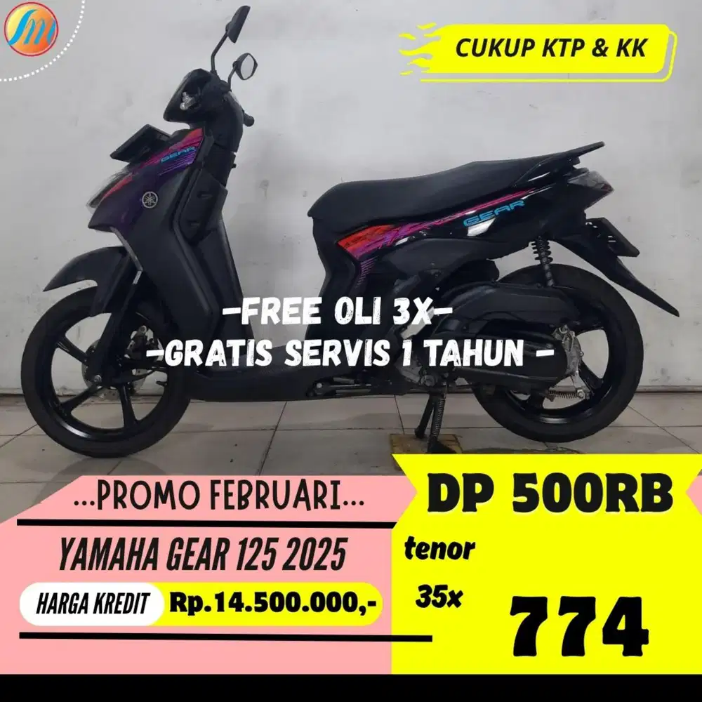 YAMAHA GEAR 125 2024 KREDIT DP 500RB ANGSURAN SANGAT RINGAN BERGARANSI