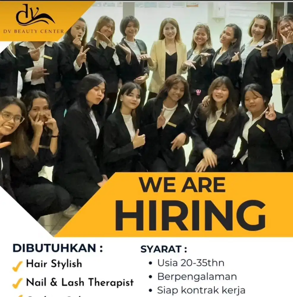 Dibutuhkan therapis salon kecantikan  berpengalaman