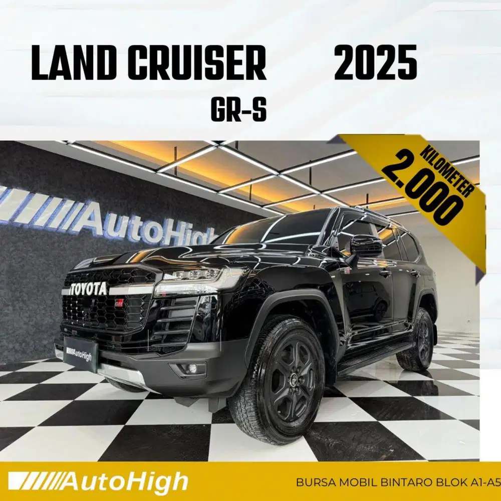 DP10% [Km2.000] Land Cruiser GR 2025 Black / VXR Reg 2024 #AUTOHIGH