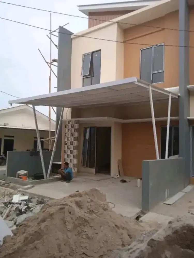 Kanopi atap alderon include talang air part 059