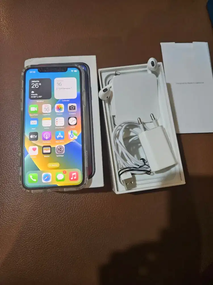 Iphone X 256GB resmi lengkap