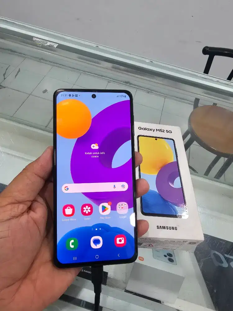 Samsung M52 5g 8/128 mlus lengkap