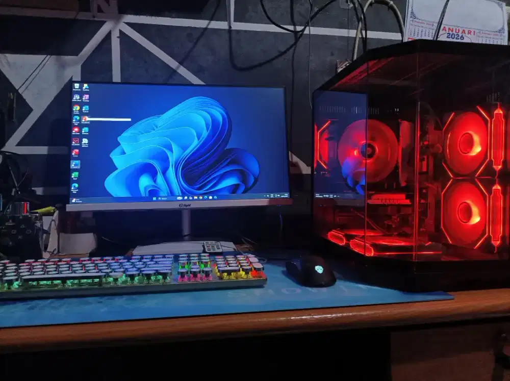 Gaming sett PC Monitor Gen 12f VGA RX tercepat ambil BU