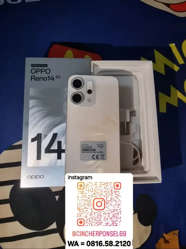 JUAL hp likenew OPPO RENO 14 5G 12/256 istimewa