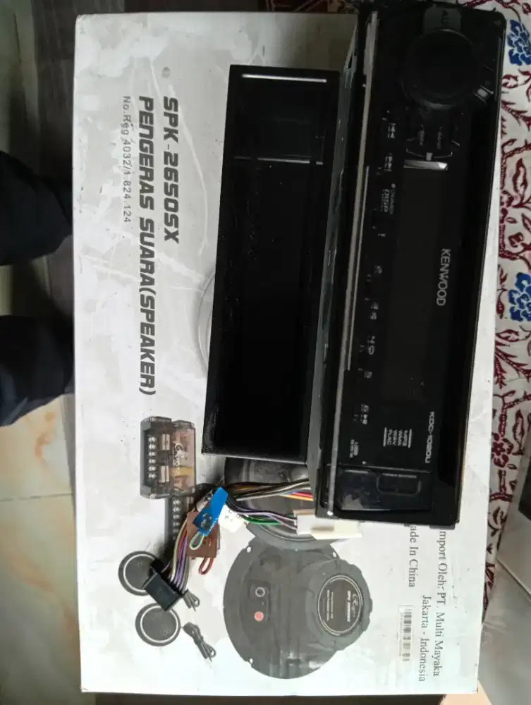 Head unit kenwood, kabel, speaker