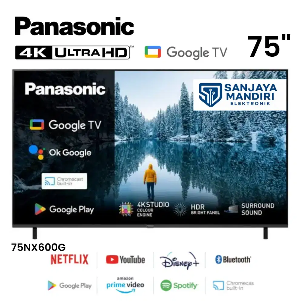 PANASONIC 4K UHD Google Android TV 75 Hexa Chrome Drive 75NX600G HDR+