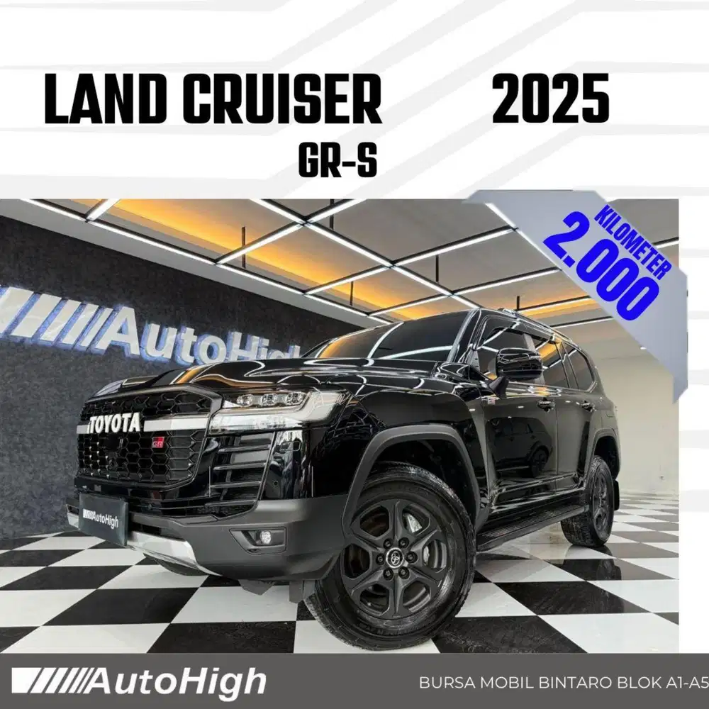 DP10% [Km2.000] Land Cruiser GR 2025 Black / VXR Reg 2023 #AUTOHIGH