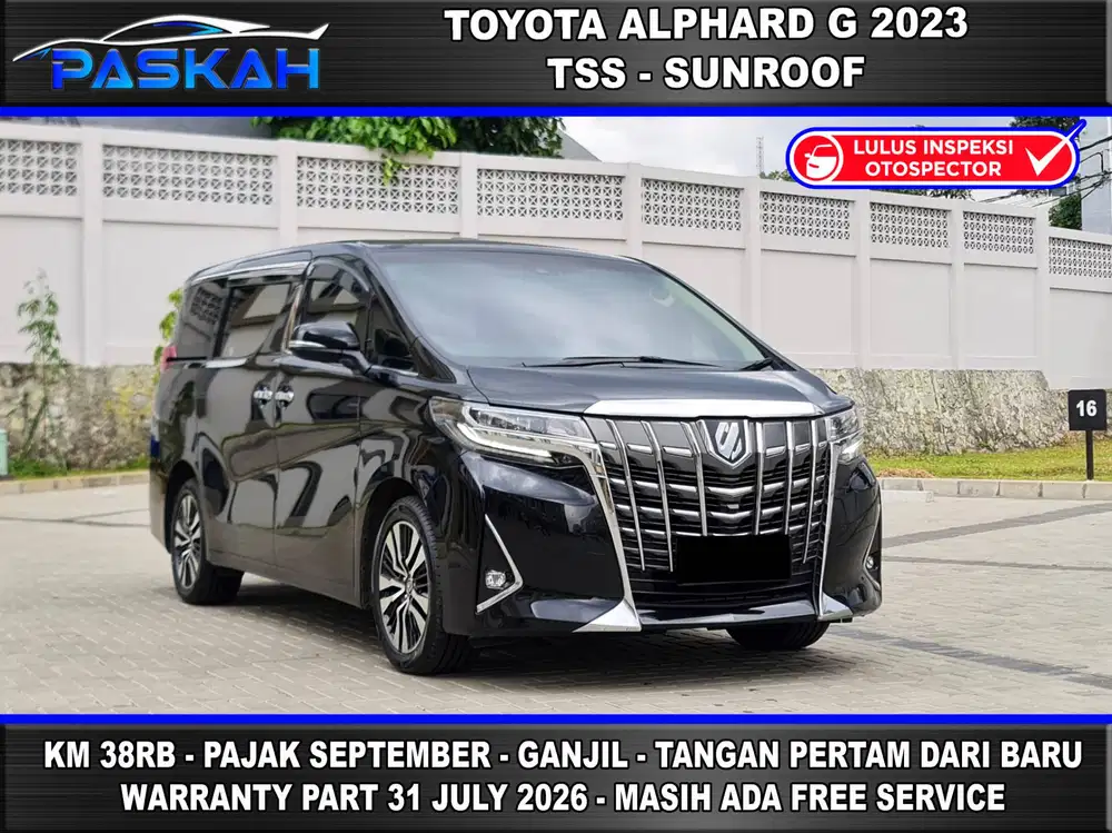TSS TAX=SEPTEMBER Bunga=4% Km=38rb Alphard G ATPM 2023 ALPHARD G 2023