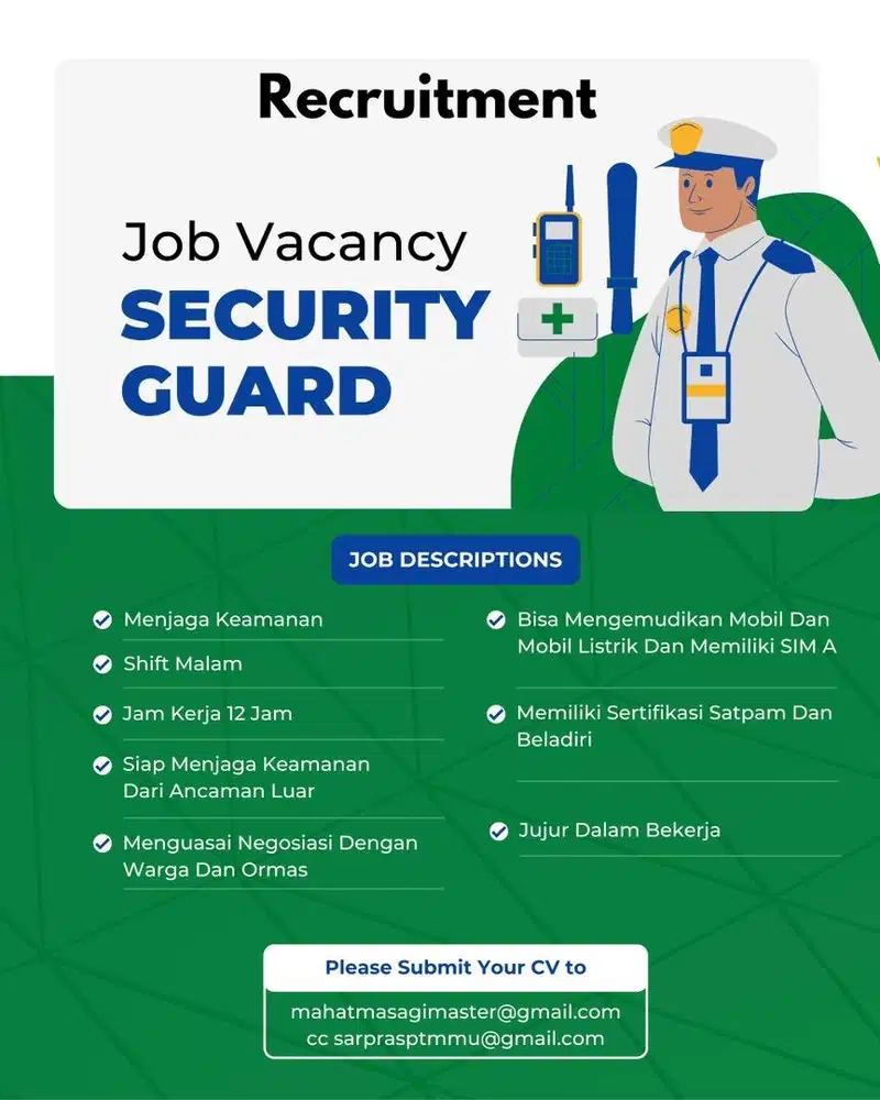 Rekrutmen Security / Guard
