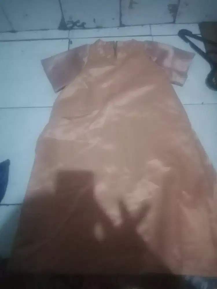 Baju dress satin anak perempuan