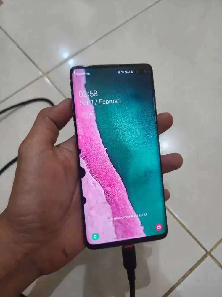 SAMSUNG GALAXY S10 PLUS SEIN 8/128 DUAL SIM MINUS FUNGSI 100% NORMAL