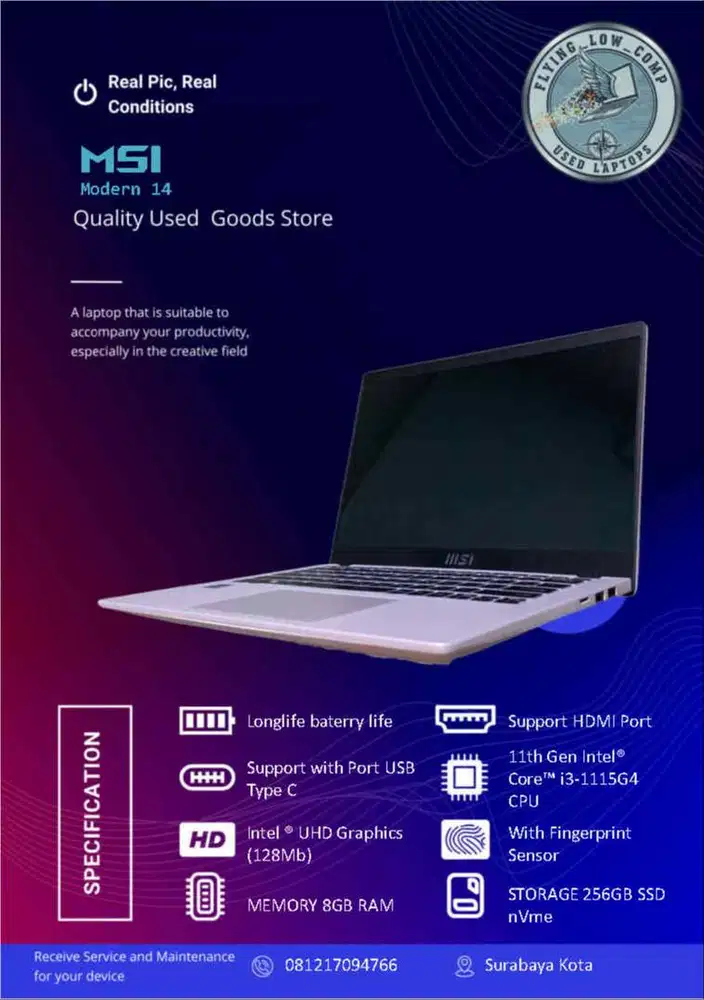 MSI Modern 14 (White/Silver)