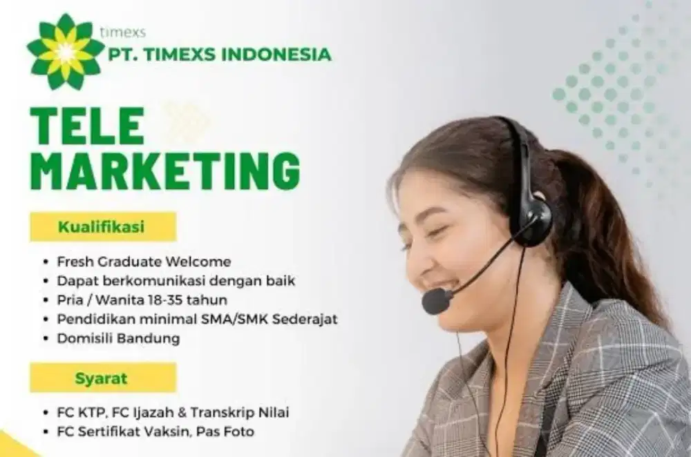 LOWONGAN PT TIMEXS INDONESIA