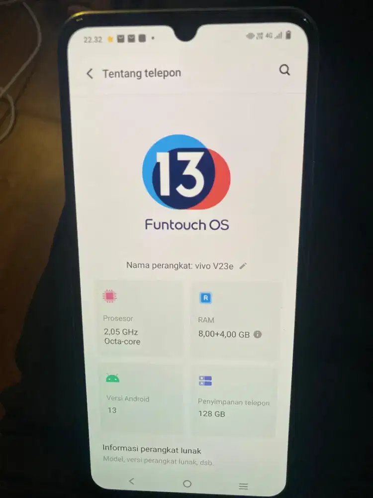 Vivo V23e Ram 8+4 128GB