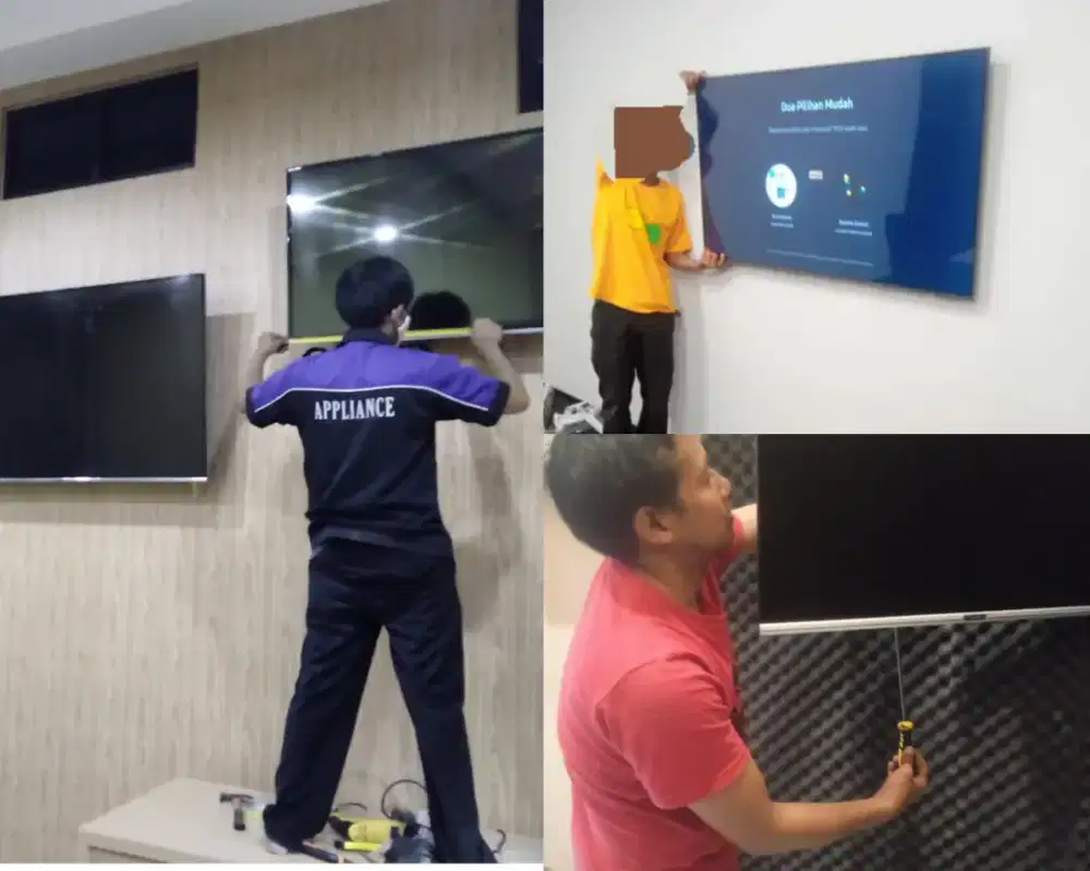 Braket plus pasang atau jasa pasang terima rapih breket bracket led tv