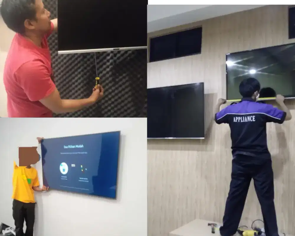 Braket plus pasang atau jasa pasang terima rapih breket bracket led tv