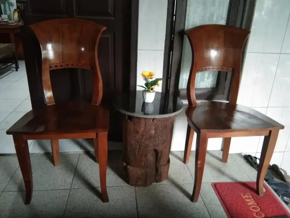 Jual murah 1 set meja teras antik