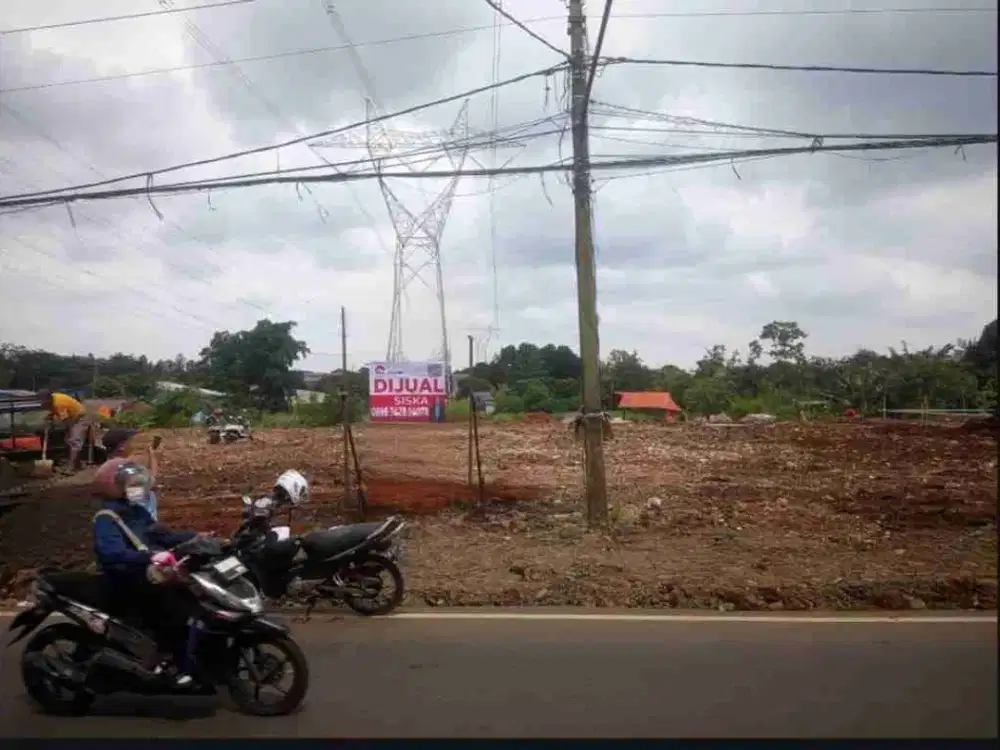 Disewakan tanah kavling di pinggir jl cocok untuk SPBU, Pergudangan, steam kendaraan, supermarket