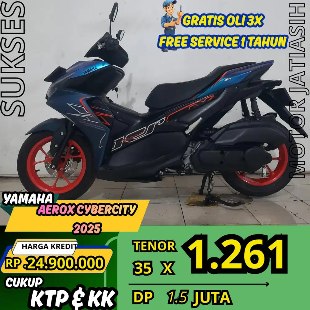PROMO SPESIAL YAMAHA AEROX CYC 2025 DP CUMA 1.5 DATA BISA DI BANTU